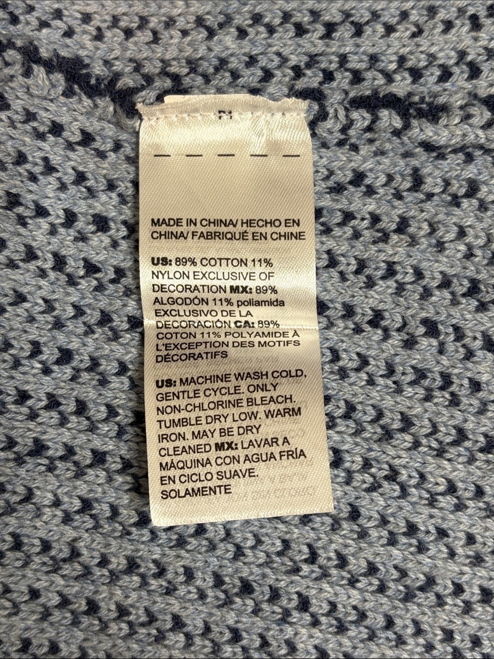 NWOT Chico’s Denim Blue Fringed Sweater Jacket/Cardigan size 3/US 14. - Picture 5 of 12